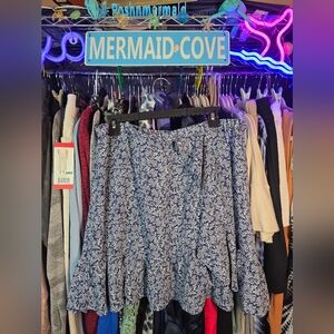 #0546 XL NEW MICHAEL MICHAEL KORS Navy/Wht Skirt 18.5-24"Elastic Wst 18.5-20"Lng